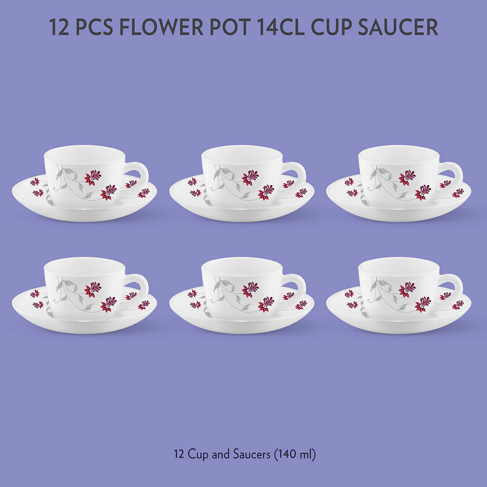 Larah Flower Pot Cup n Saucer Set - Image 3