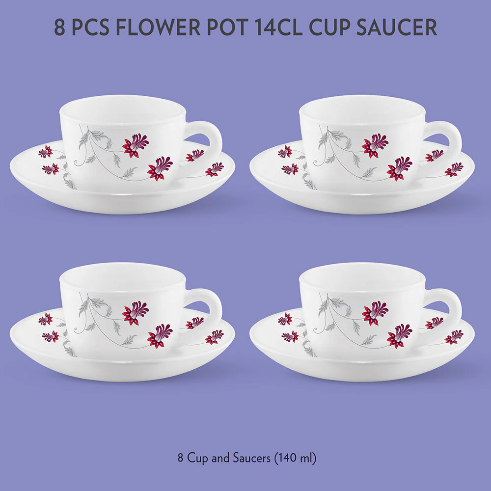 Larah Flower Pot Cup n Saucer Set - Image 4