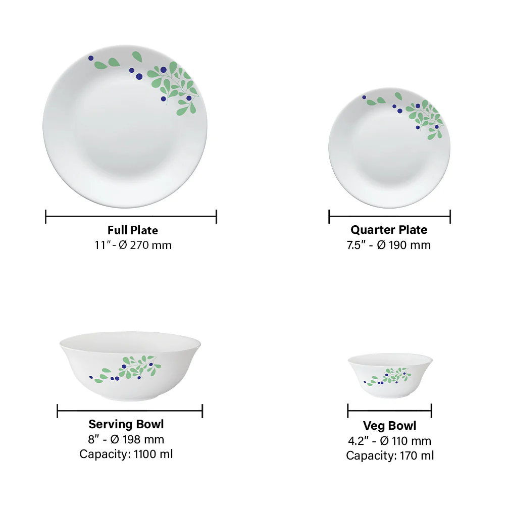 Larah Foliage Dinner Set, 19 pc - Image 3