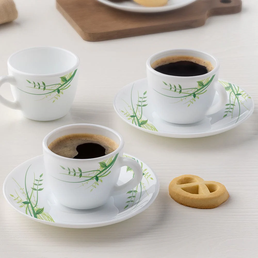 Larah Green Herbs Cup n Saucer Set - Image 2