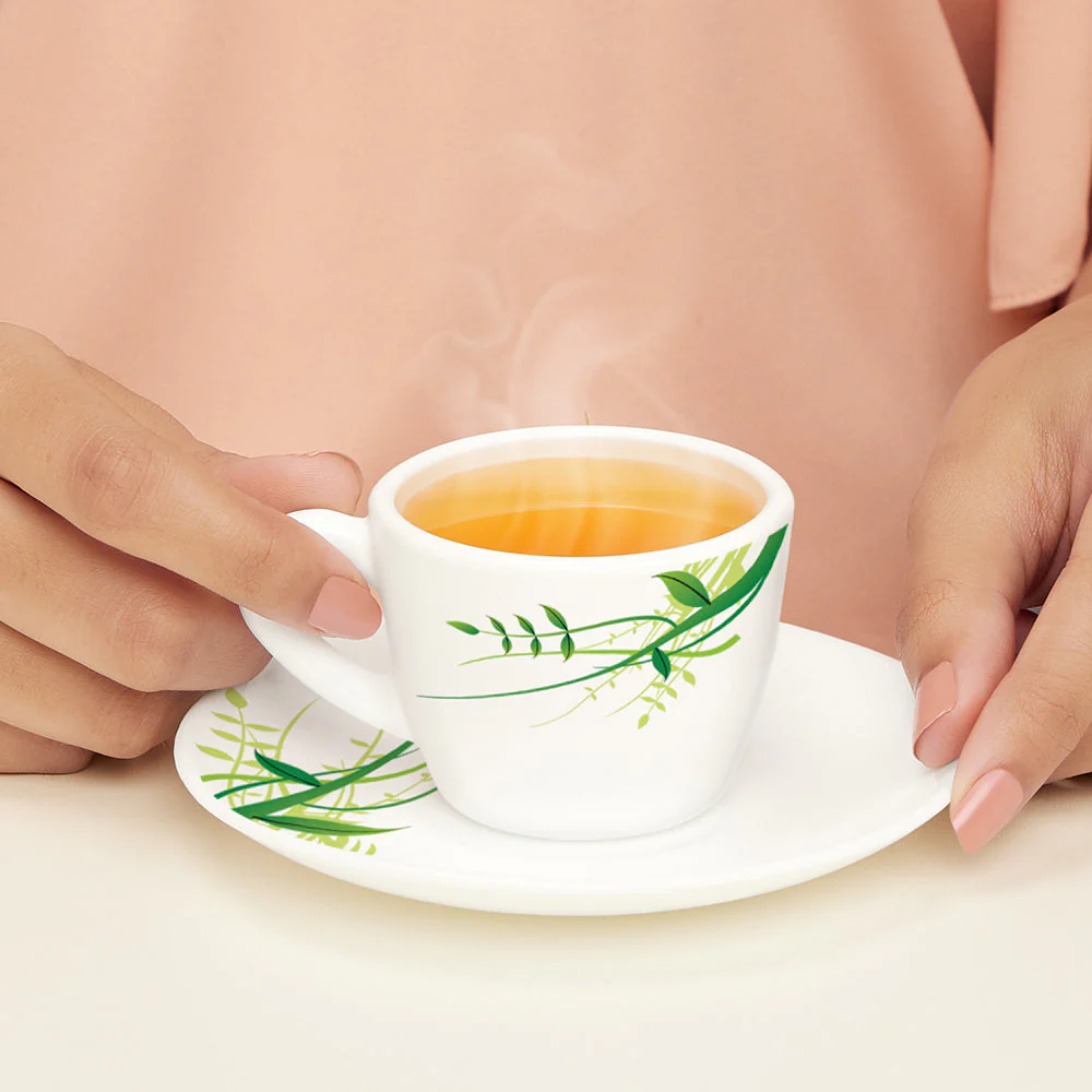 Larah Green Herbs Cup n Saucer Set - Image 4