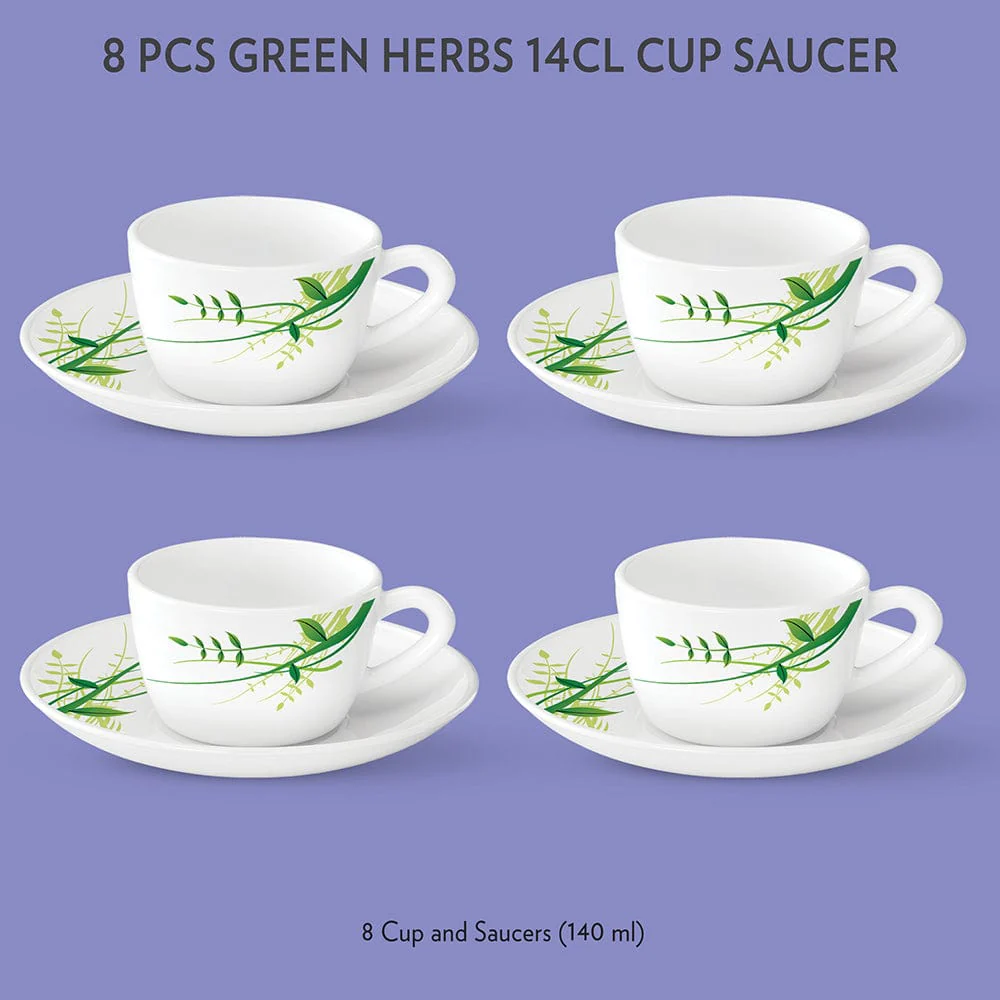Larah Green Herbs Cup n Saucer Set - Image 2