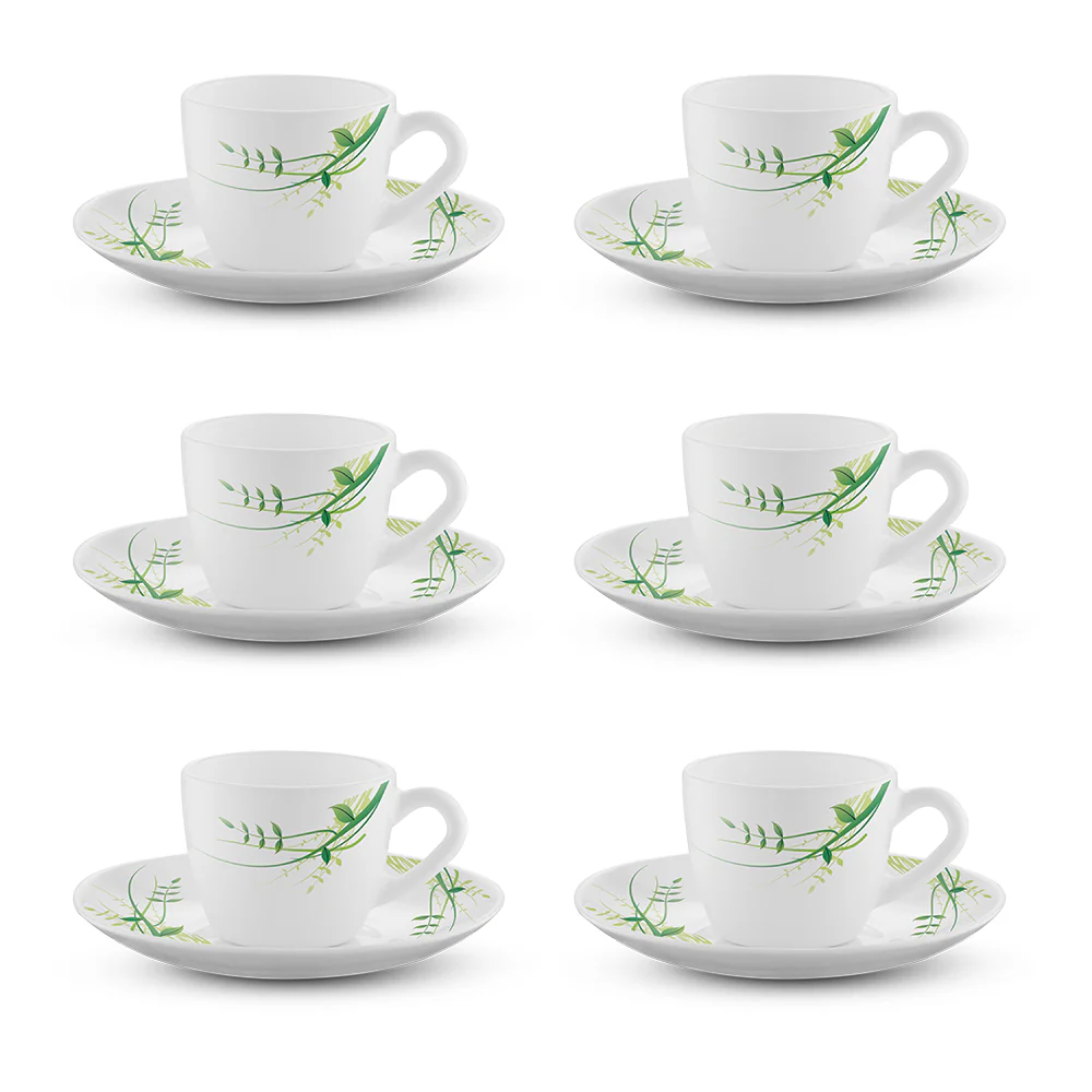 Larah Green Herbs Cup n Saucer Set - Image 3