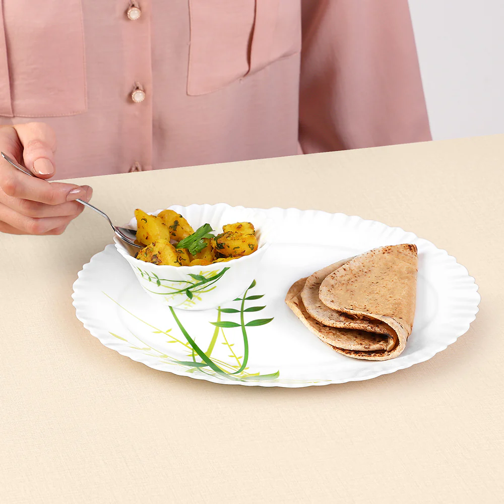 Larah Green Herbs Dinner Set, 12 pc - Image 5