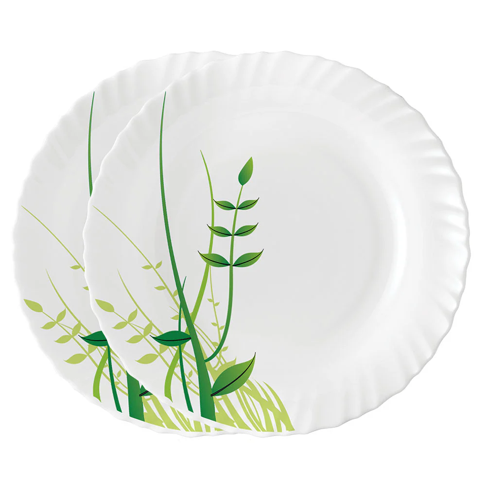 Larah Green Herbs Noodle / Soup Plate Set, 2 pc