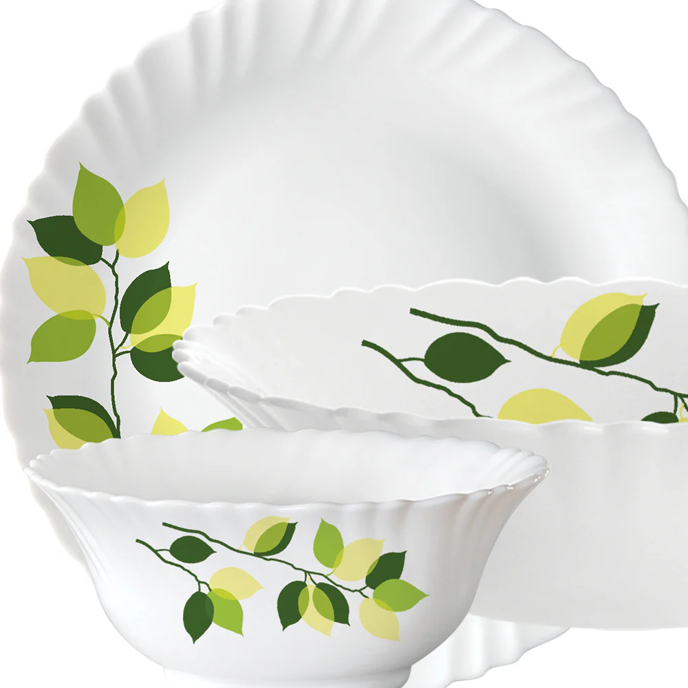 Larah Green Leaves 19 pc Dinner Set - Image 5