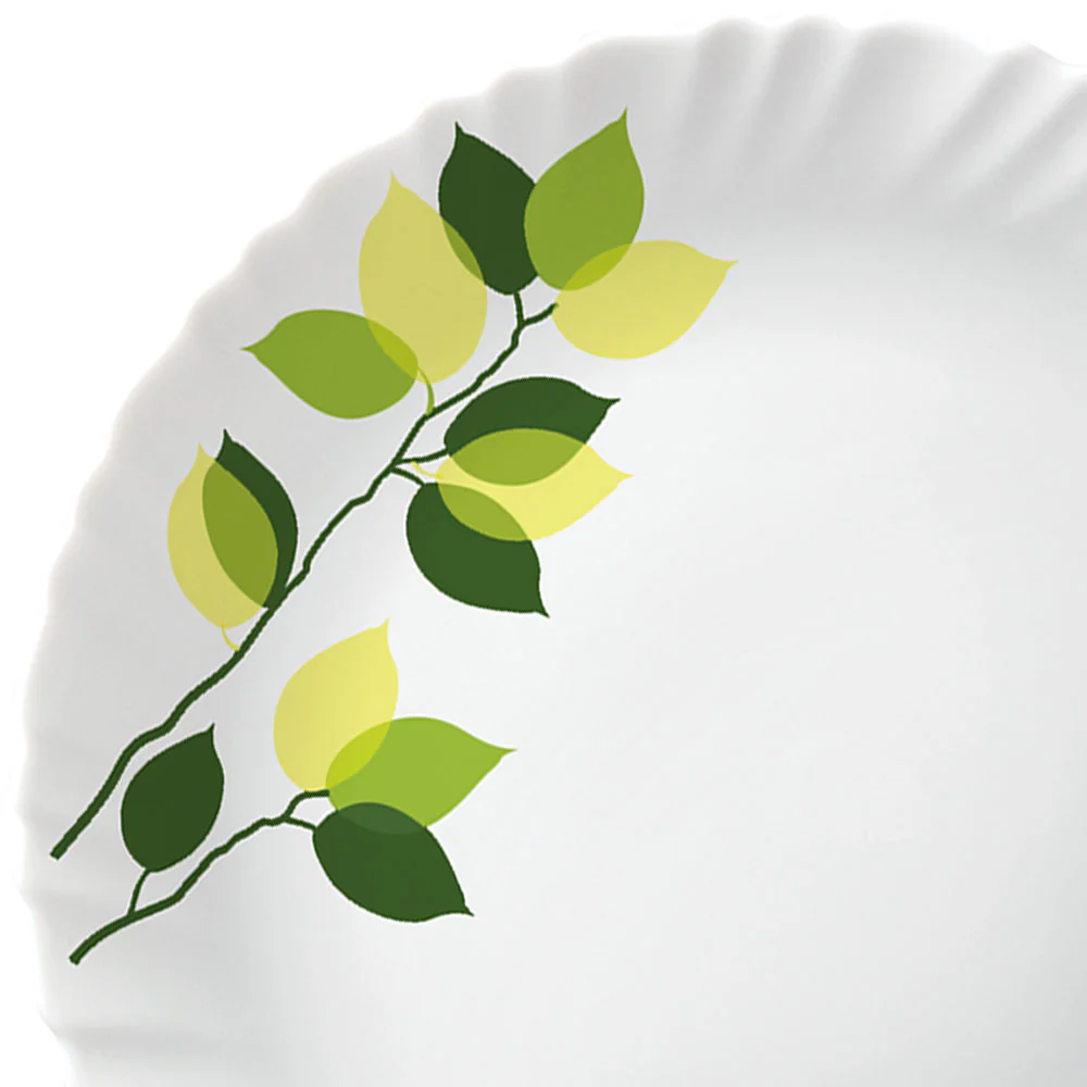 Larah Green Leaves 6 pc Dinner Set - Image 2
