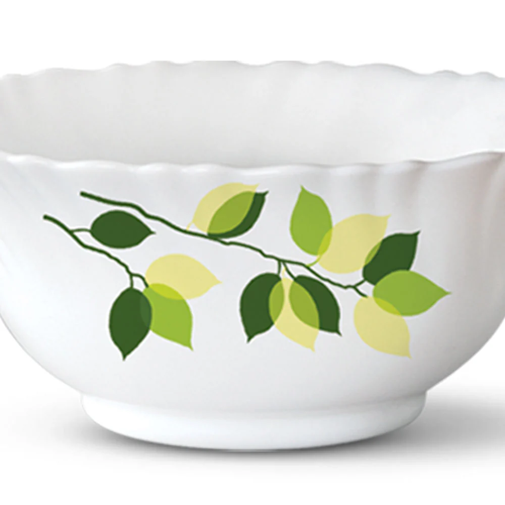 Larah Green Leaves 6 pc Dinner Set - Image 3