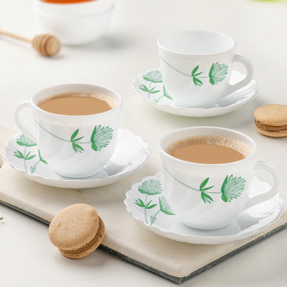 Larah Green Lily Cup n Saucer Set - Image 2