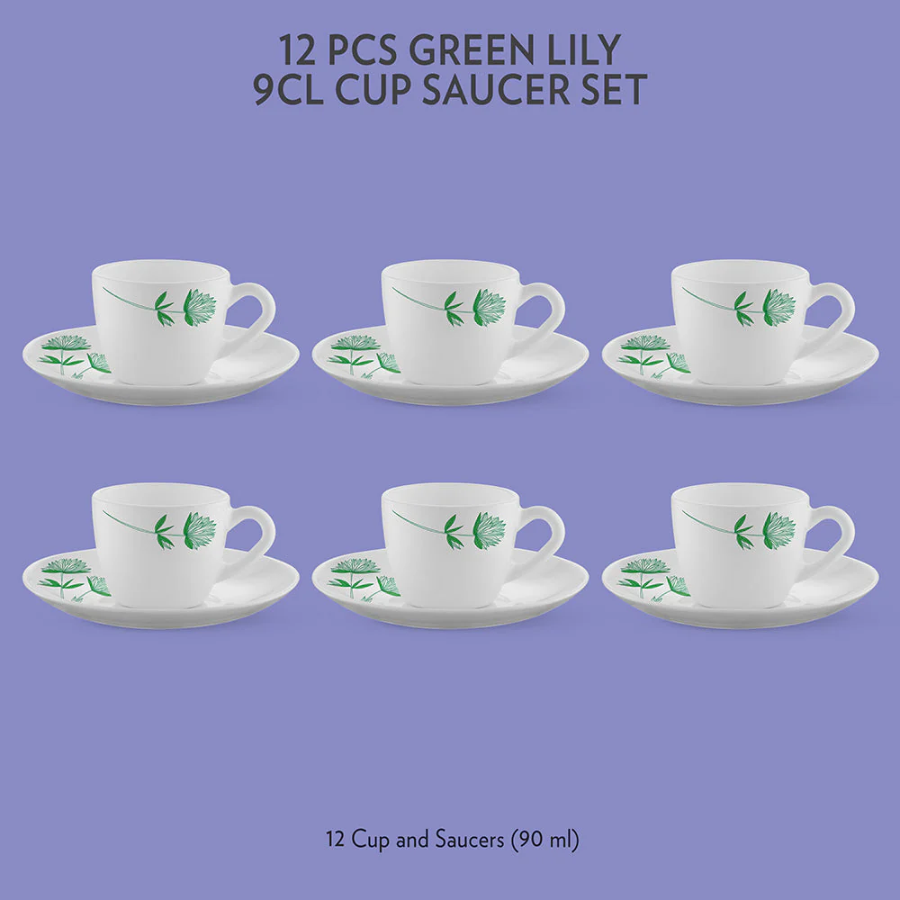 Larah Green Lily Cup n Saucer Set - Image 4