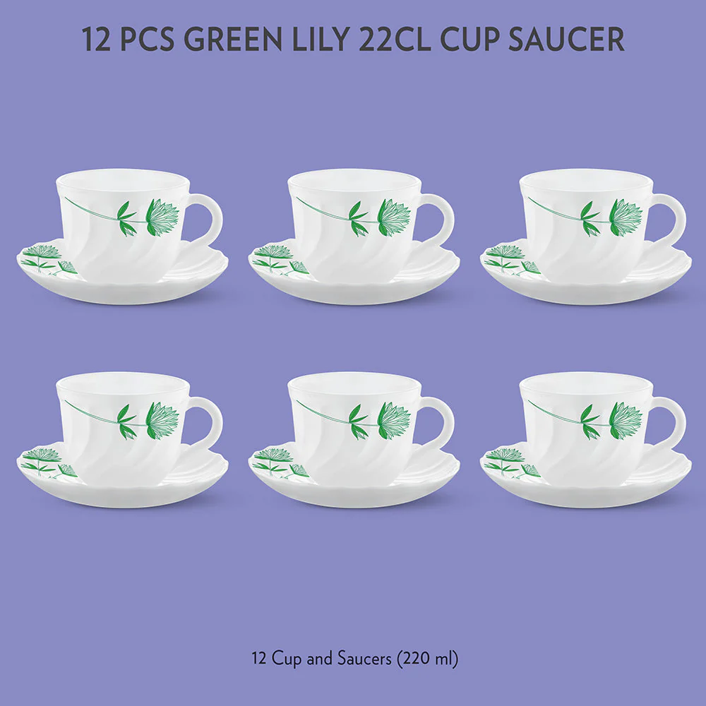 Larah Green Lily Cup n Saucer Set - Image 6