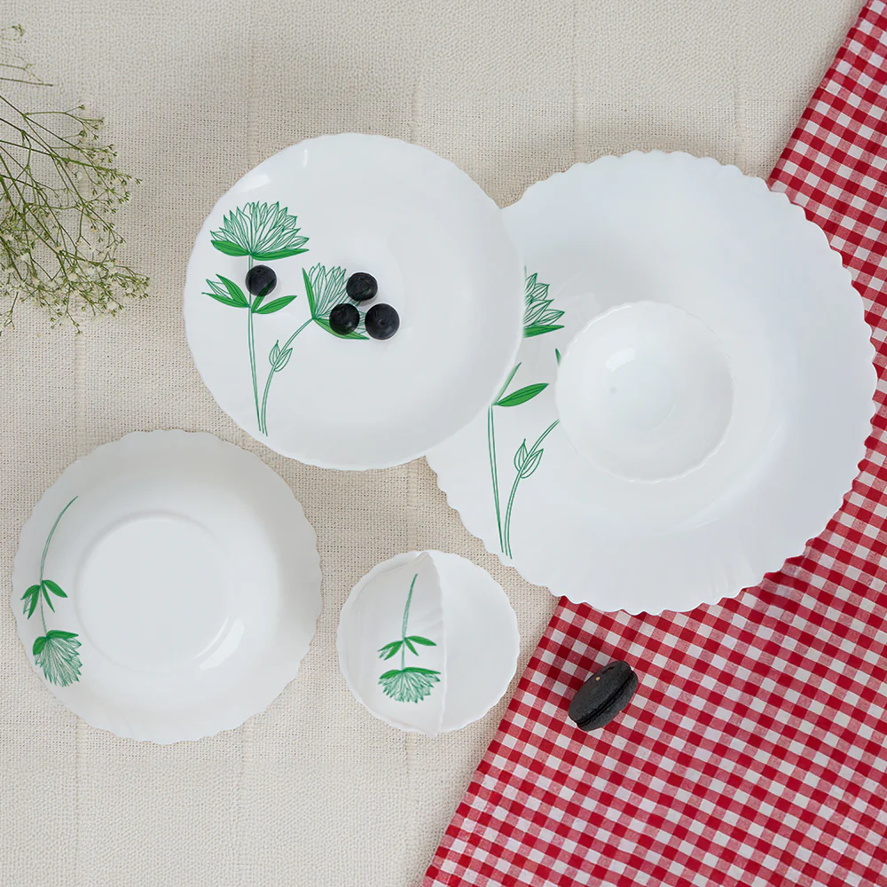 Larah Green Lily Dinner Set - Image 3