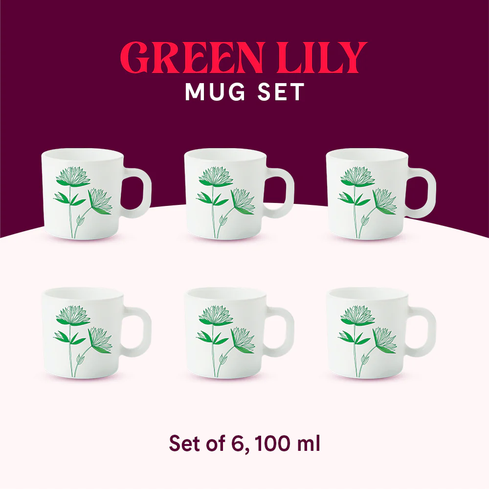 Larah Green Lily Mug Set - Image 10