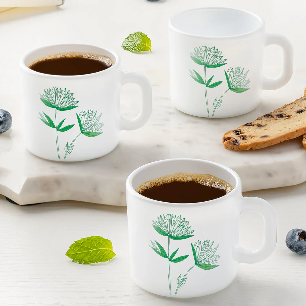 Larah Green Lily Mug Set - Image 2