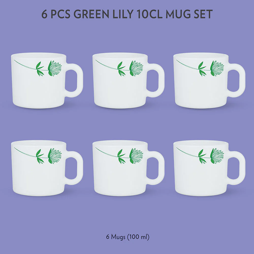 Larah Green Lily Mug Set - Image 3