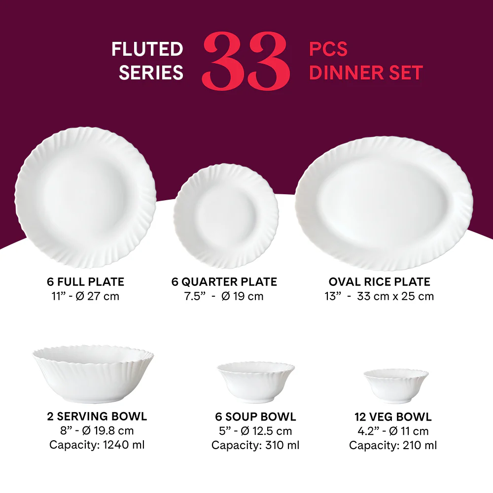 Larah Helena Dinner Set, 33 pc - Image 2