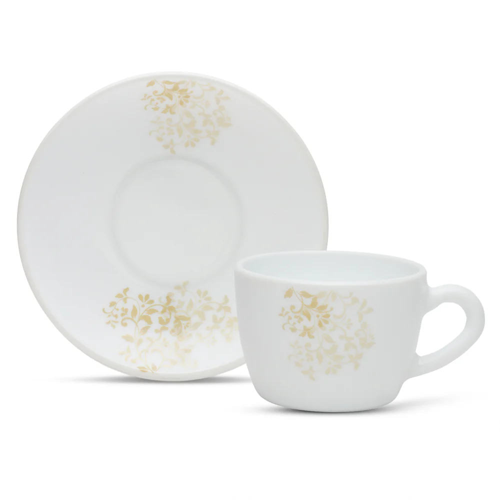 Larah Ingot Cup n Saucer Set, 140ml x 8 - Image 11