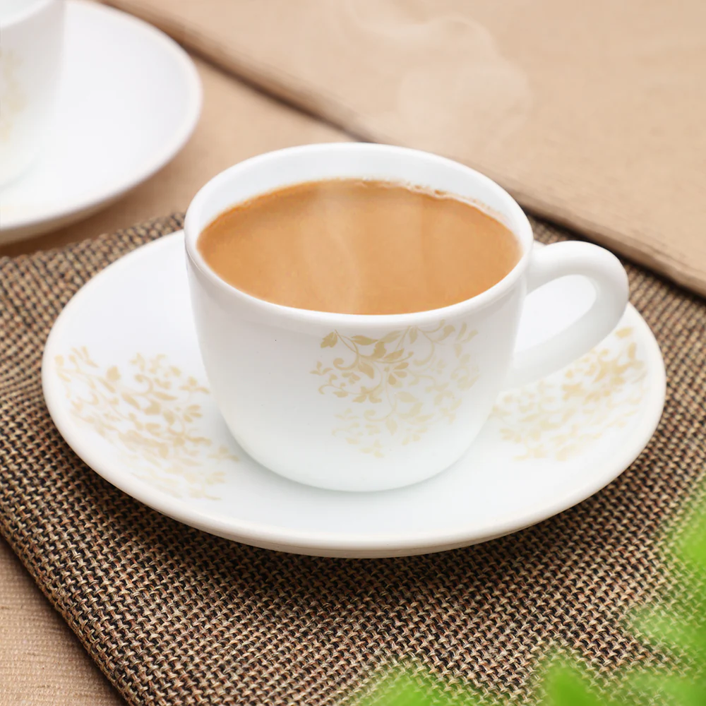 Larah Ingot Cup n Saucer Set, 140ml x 8 - Image 12