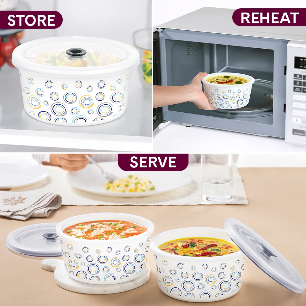 Larah Jupiter Storage Bowl Set, 800ml x 2 - Image 5