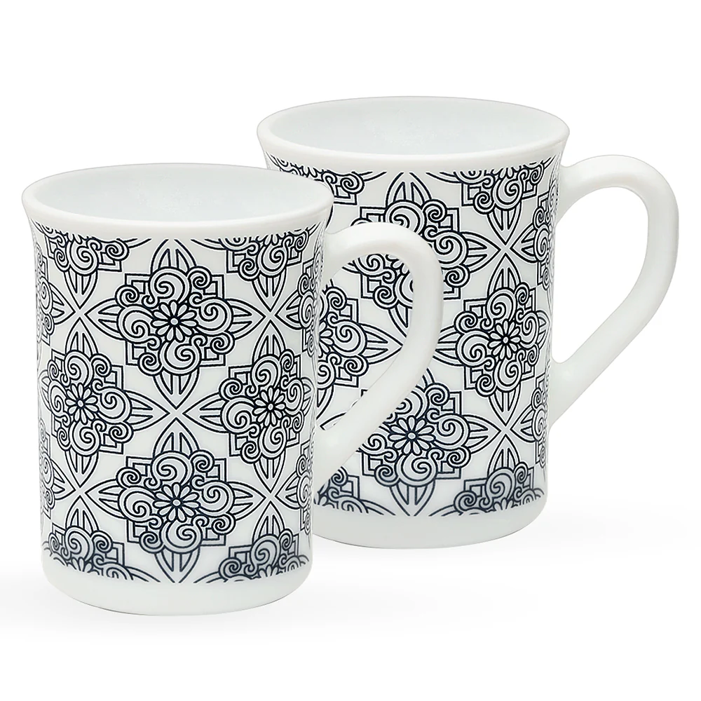Larah Kuba Mug Set, Blue - Image 2
