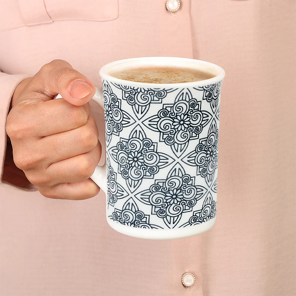 Larah Kuba Mug Set, Blue - Image 3