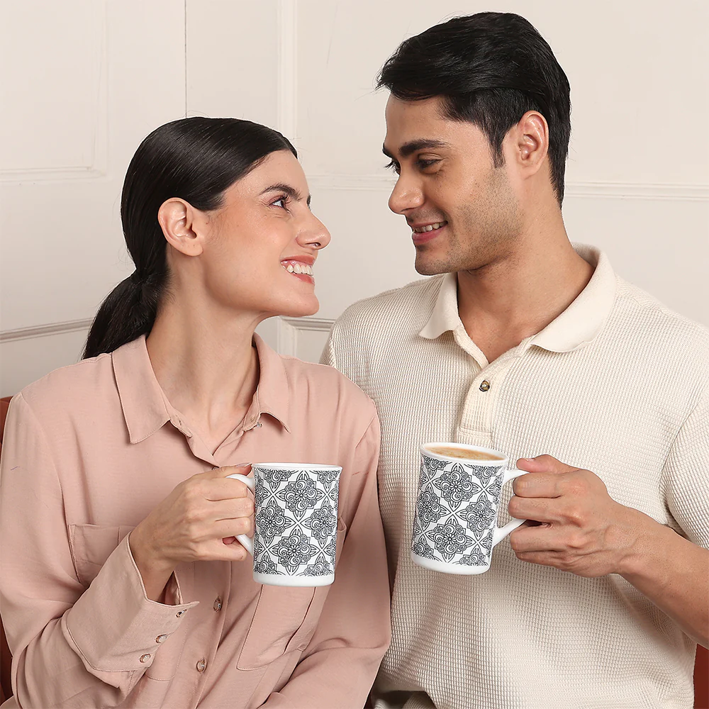 Larah Kuba Mug Set, Blue - Image 8