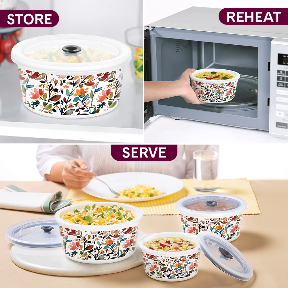 Larah Lupin Storage Bowl Set, 1.2L + 800ml + 400ml - Image 5