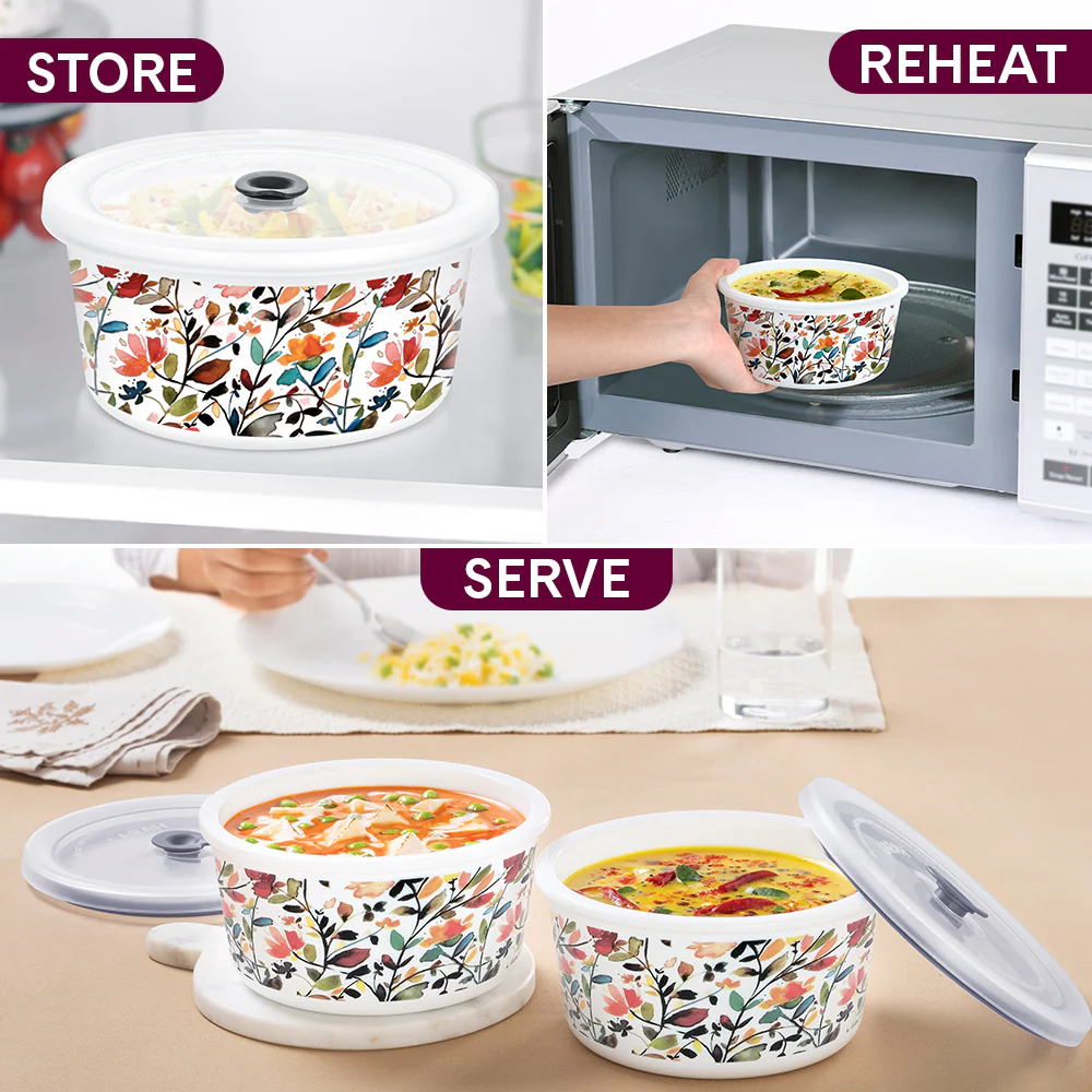 Larah Lupin Storage Bowl Set, 800ml x 2 - Image 5