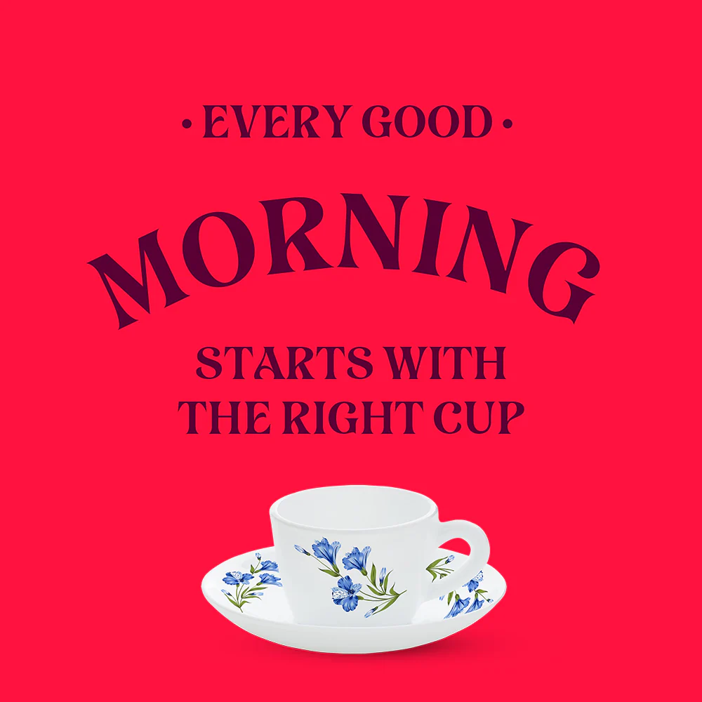 Larah Marina Blue Cup n Saucer Set - Image 3