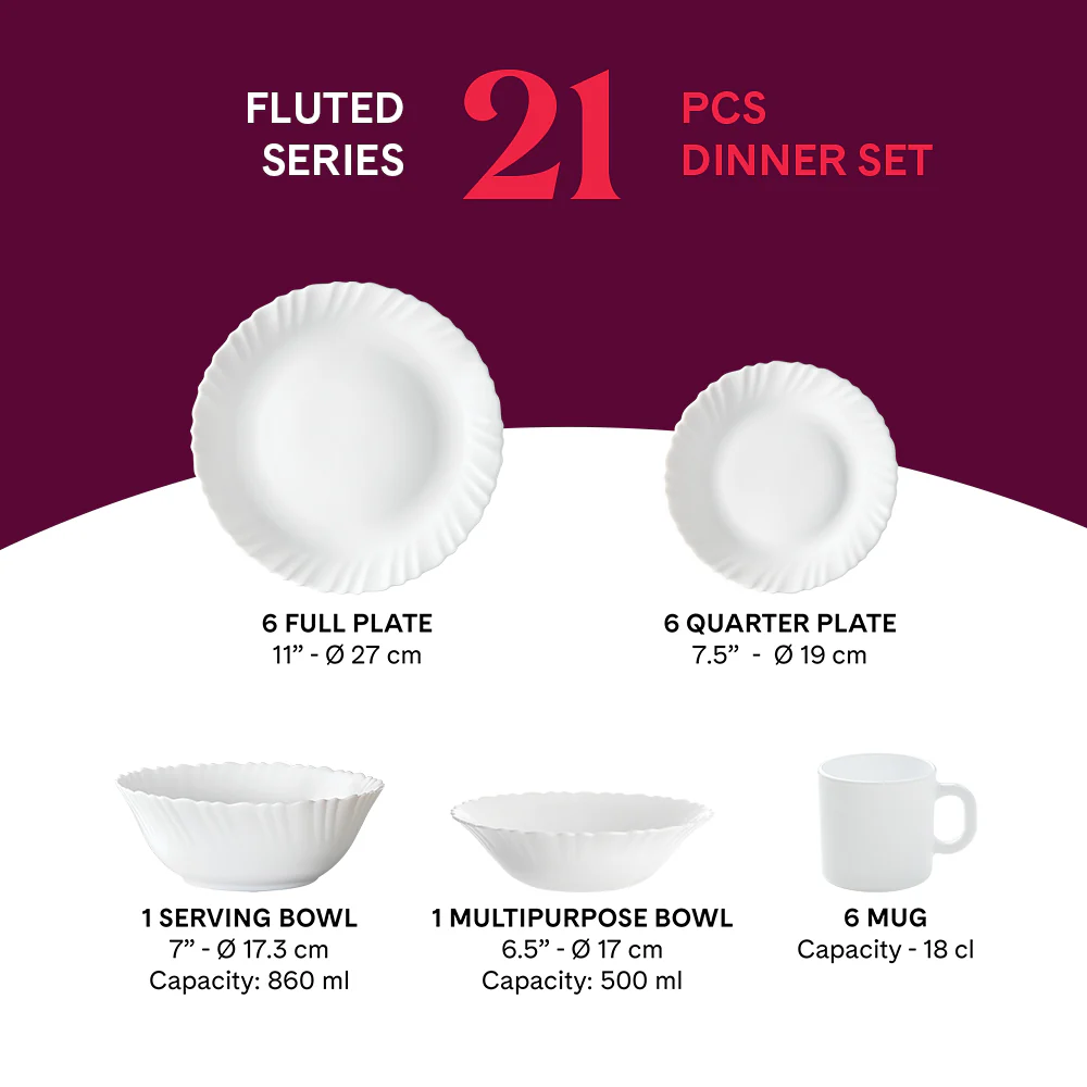 Larah Marina Blue Dinner Set 21 pc - Image 2