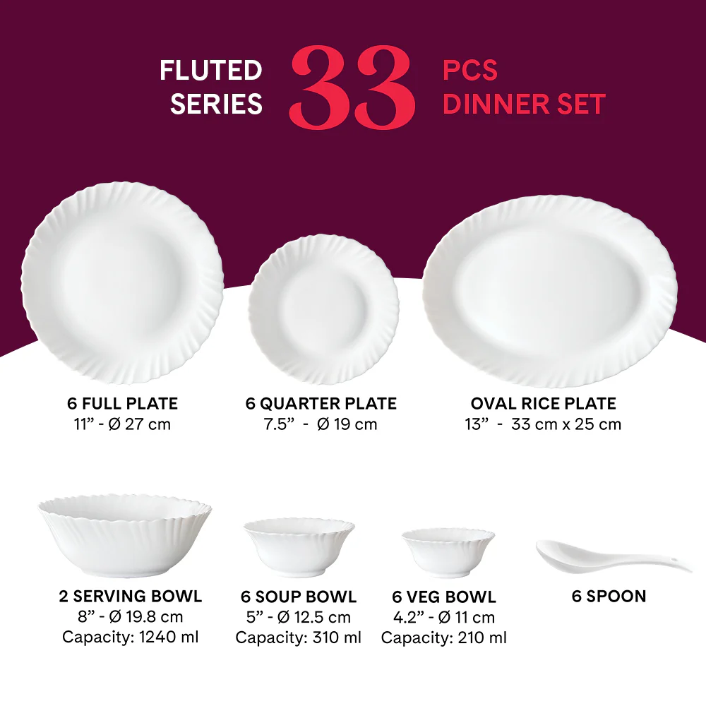 Larah Marina Blue Dinner Set 33 pc - Image 2