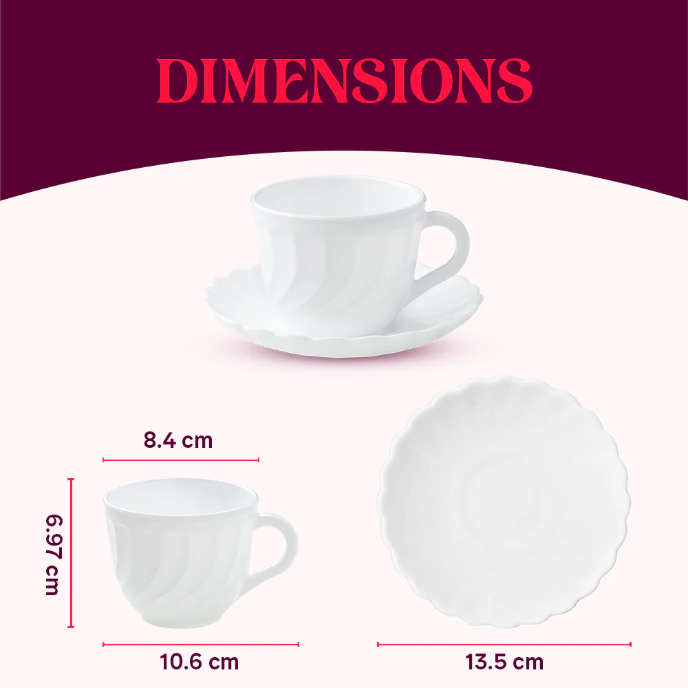 Larah Marina Peach Cup n Saucer Set - Image 4