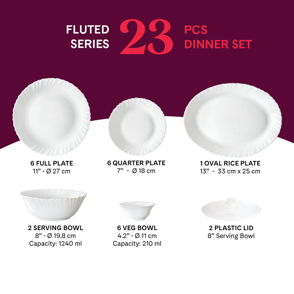 Larah Marina Peach Dinner Set 66 pc - Image 17