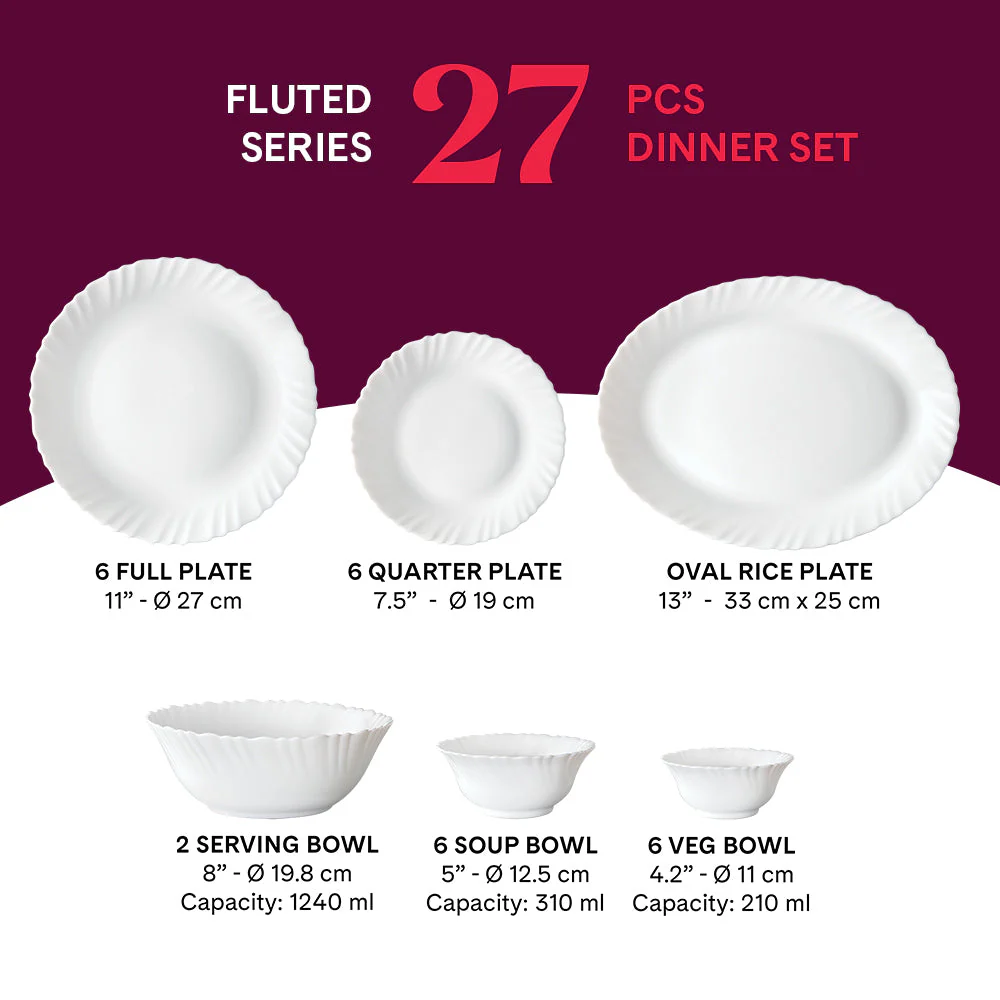 Larah Marina Peach Dinner Set 66 pc - Image 19