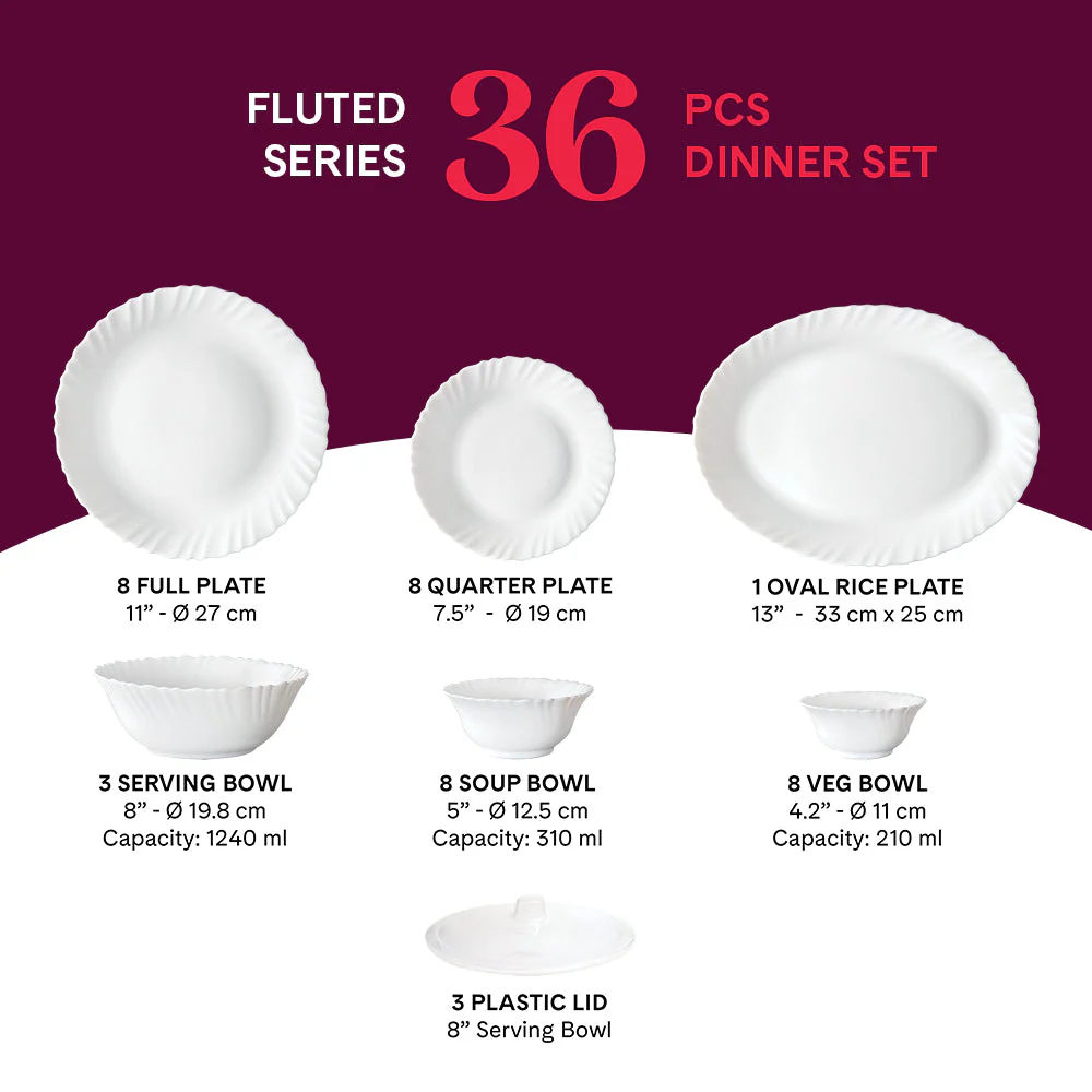 Larah Marina Peach Dinner Set 66 pc - Image 31