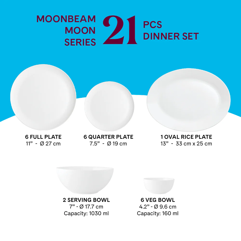 Larah Moonbeam Dinner Set, 21 pc - Image 5