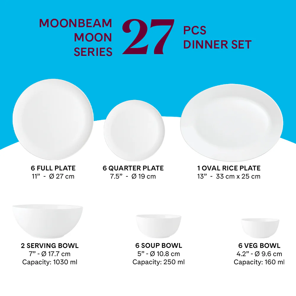 Larah Moonbeam Dinner Set, 27 pc - Image 5