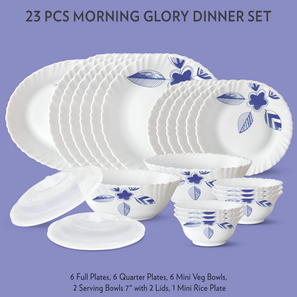 Larah Morning Glory Dinner Set, 33 pc - Image 6