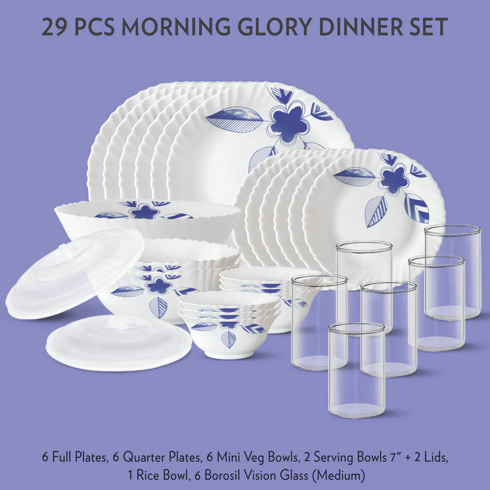 Larah Morning Glory Dinner Set, 33 pc - Image 8