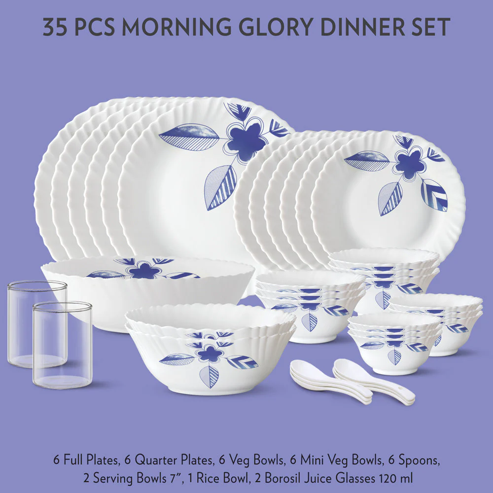 Larah Morning Glory Dinner Set, 33 pc - Image 9