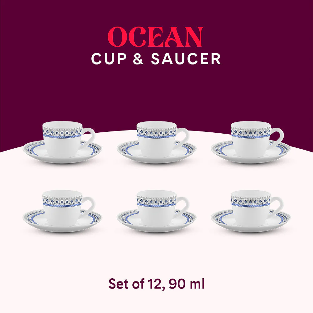 Larah Ocean Cup n Saucers Set, 220ml x 12 - Image 10