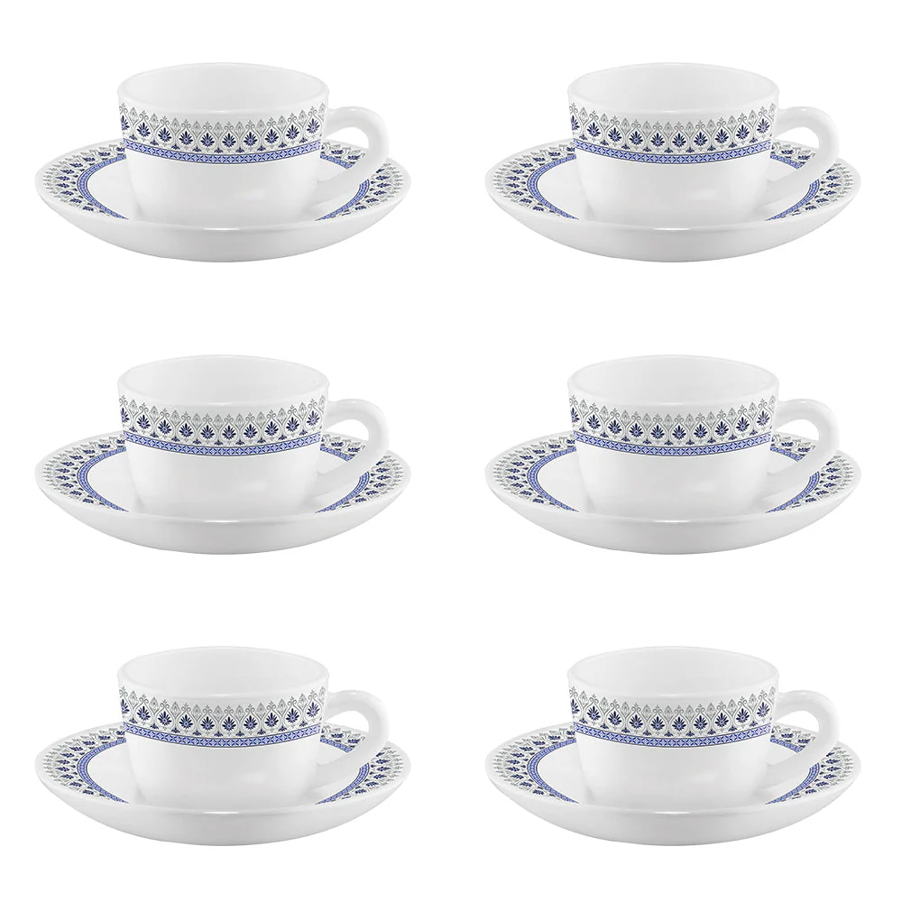 Larah Ocean Cup n Saucers Set, 220ml x 12 - Image 2