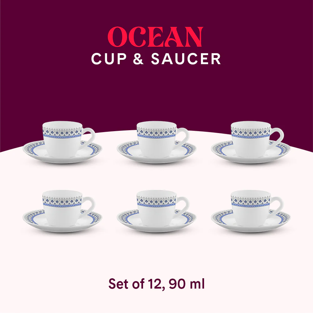 Larah Ocean Cup n Saucers Set - Image 9