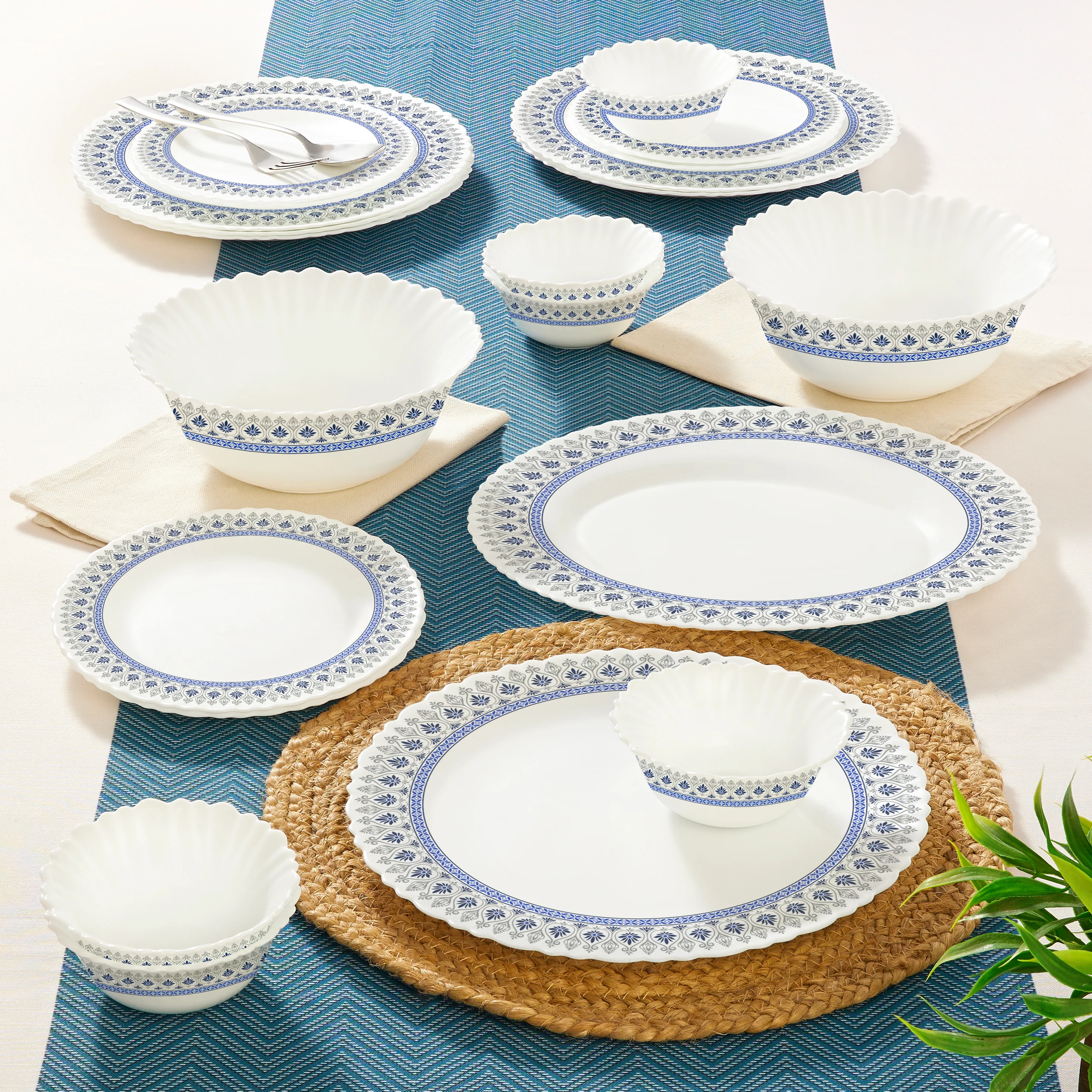 Larah Ocean Dinner Set, 21 pc - Image 9