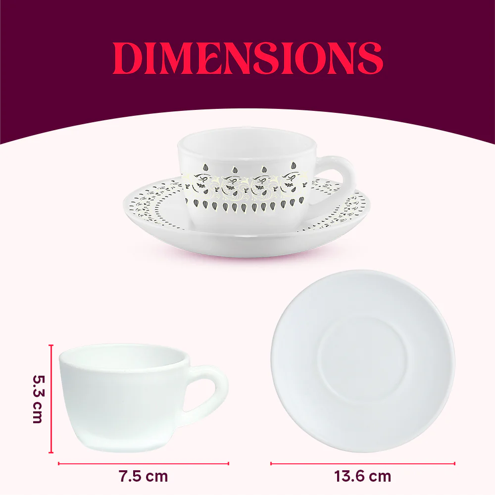 Larah Ora Gold Cup n Saucer Set - Image 4