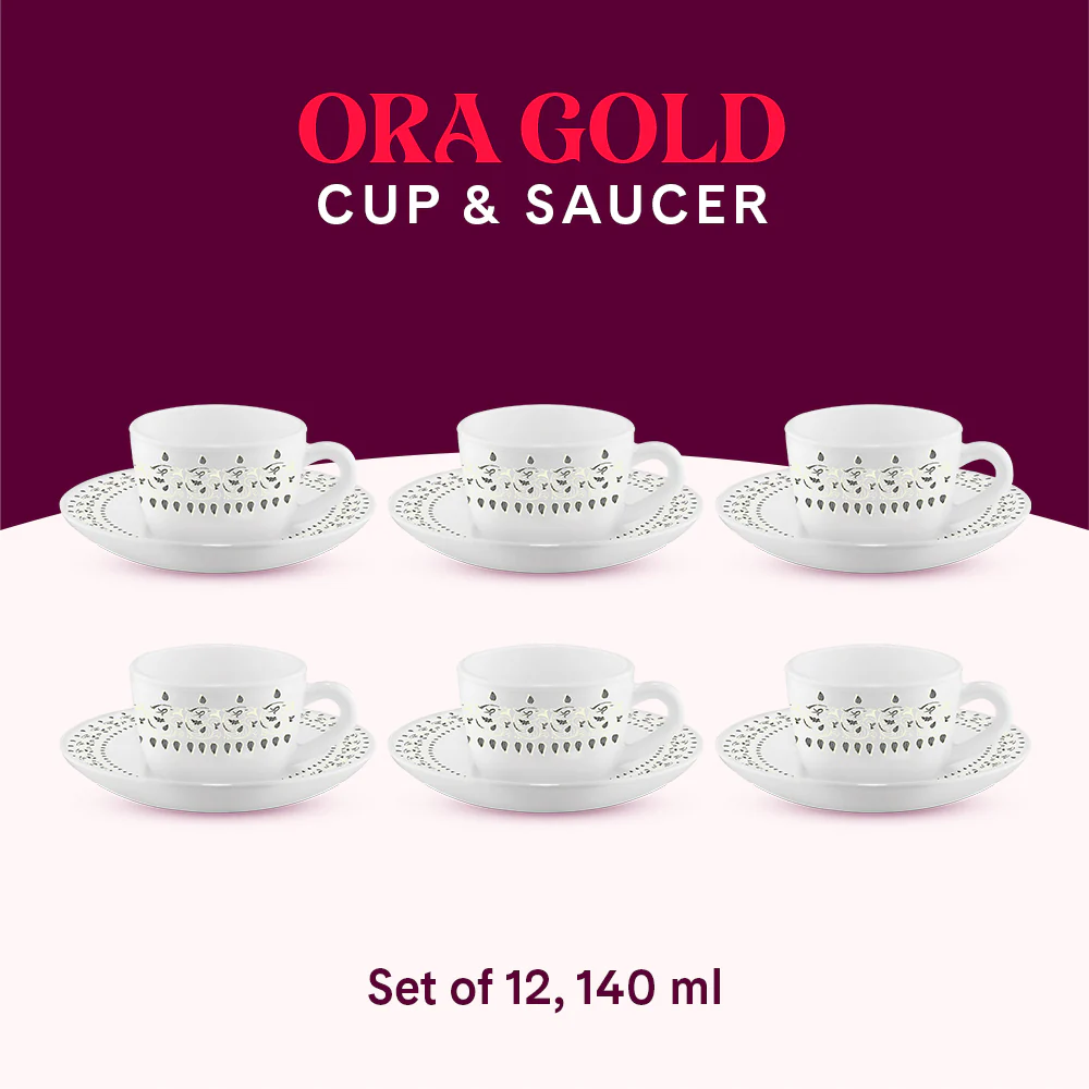 Larah Ora Gold Cup n Saucer Set - Image 9