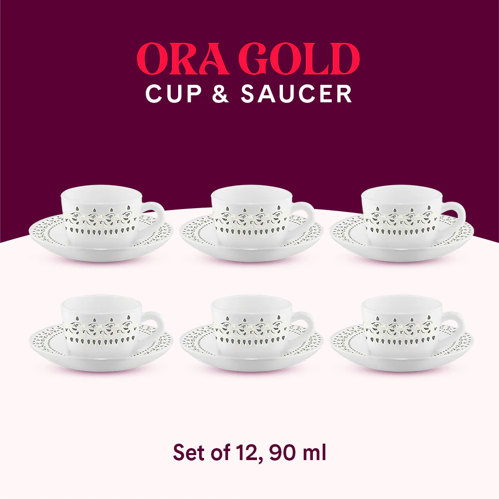 Larah Ora Gold Cup n Saucer Set - Image 8