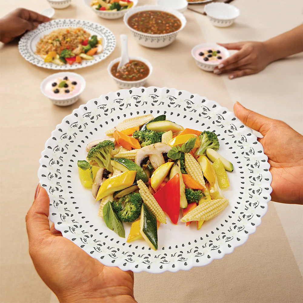 Larah Ora Gold Dinner Set, 35 pc - Image 3