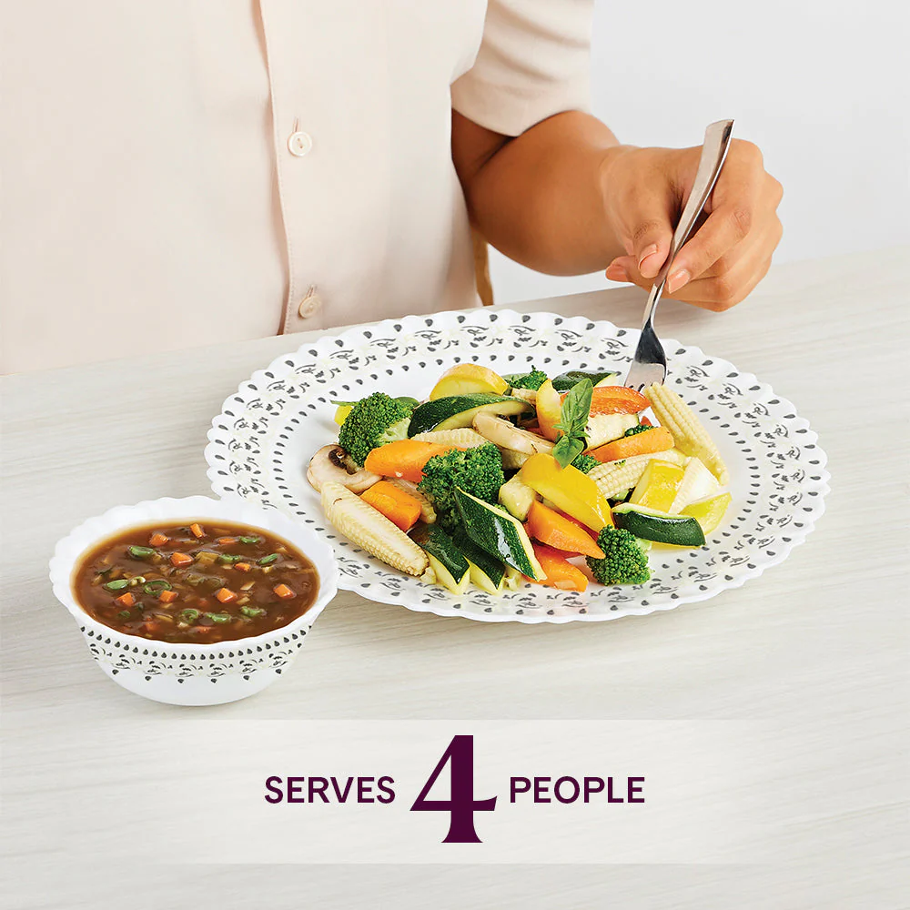 Larah Ora Gold Dinner Set, 35 pc - Image 7