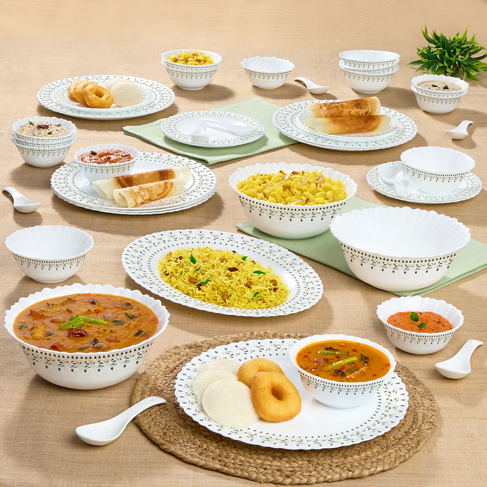 Larah Ora Gold Dinner Set, 44 pc - Image 8